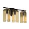 Designers Fountain U Turn 18in 3-Light Matte Black Glam Indoor Vanity Light with Brushed Gold Metal Shades D263M-3B-MB - alternate 1